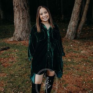 Free people velvet shirt dress